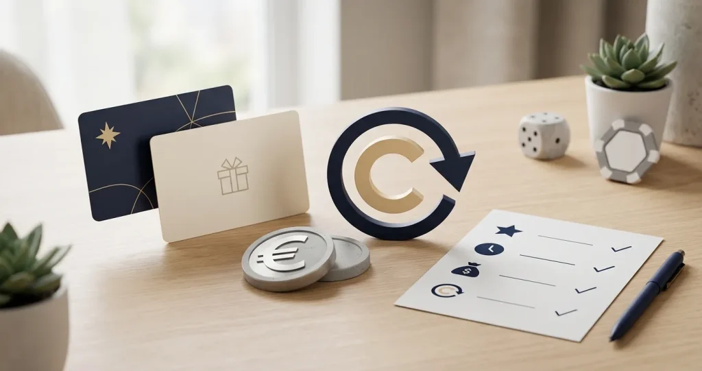 Illustratie van een casinobonus met cashback en euro-symboliek